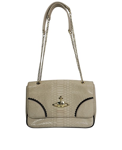Frilly Snake Shoulder Bag, front view